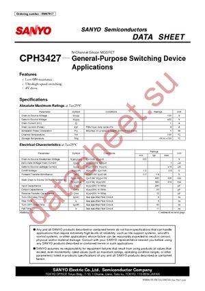 CPH3427-TL-E datasheet  